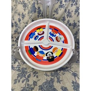 Vintage Fisher-Price Little People Divided Plate 1990